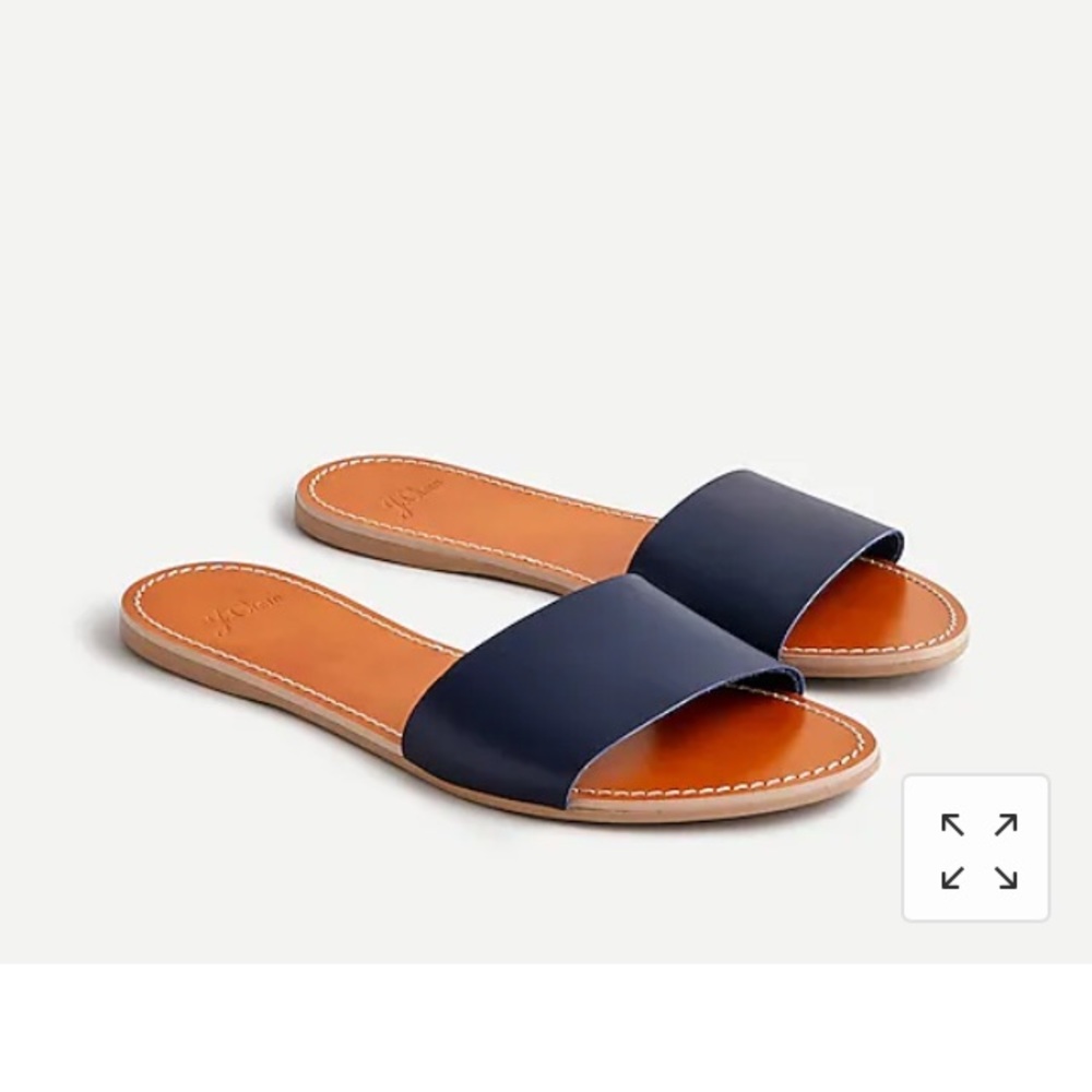 Leather slides
